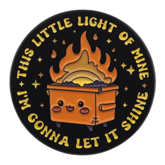 Dumpster Flame Pin Humorous Dumpster Flame Response Team Alloy Pin Hilarious Enamel Badge for Coworkers Team Leader