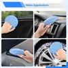 6PCS 5 Inch Car Polishing Pads Microfiber Wax Applicator Buffing Sponge Foam Detailing Finger Pocket Auto Cleaning Waxing Tool
