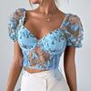 Trend Sexy Lace Shirt Women Corset Summer Club Crop Top Ladie Tank Top Woman Clothes