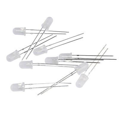 Kaito Denshi LED Milky White 100 Pieces Bullet-Shaped, 5mm, Lens, 600-800mcd, 590-592nm, 2.0-2.2V, Yellow,