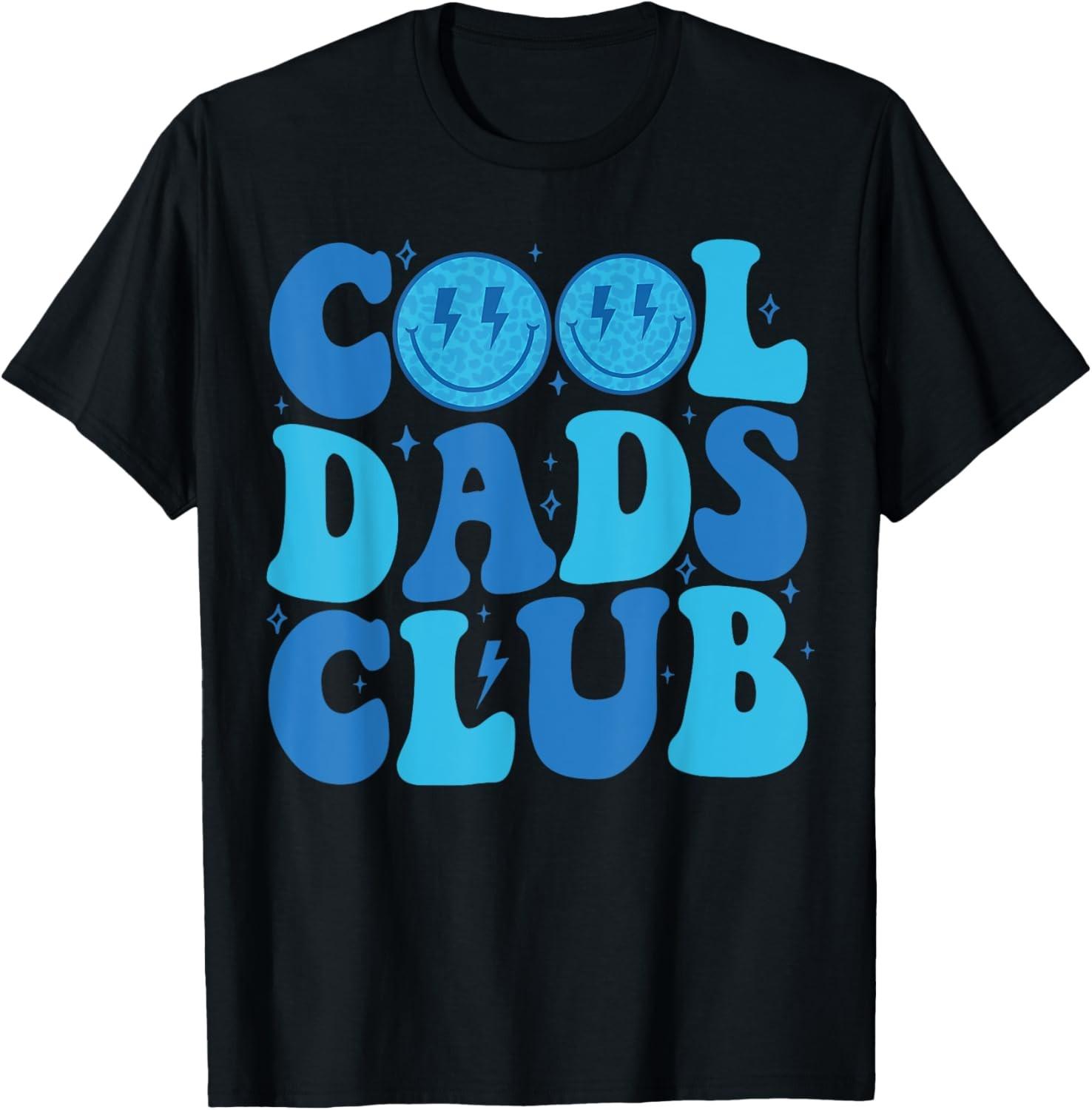 Cool Dads Club Shirt Retro Groovy Dad Father s Day T-Shirt S