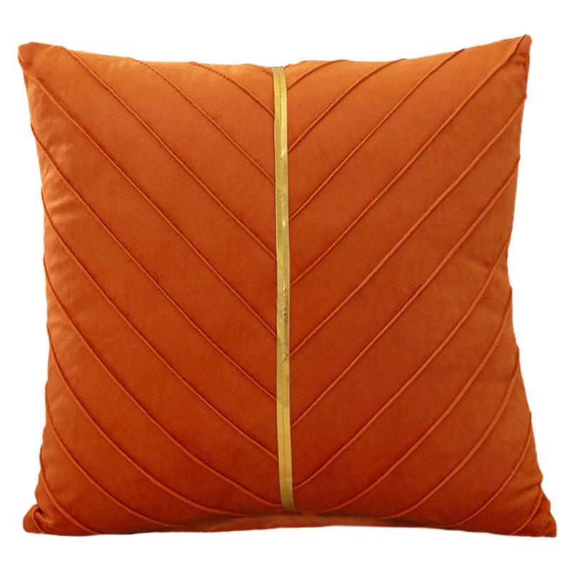 Household Flannel Pillow Cover Cojines Simple Pure Color Sofa Splicing Pillowcase Dutch Velvet Cushion Covers 45X45 Home Decor