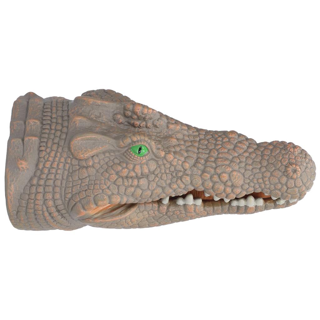 Crocodiles Head Puppets Portable Nontoxic Durable Hand Painted Appearance Crocodiles Puppet Rubber
