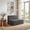 Folding Sofa Bed Dark Grey 100 x 80 x 60 cm Fabric