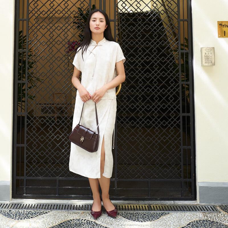 ELLASSAY New Chinese Style Elegant Midi Skirt M