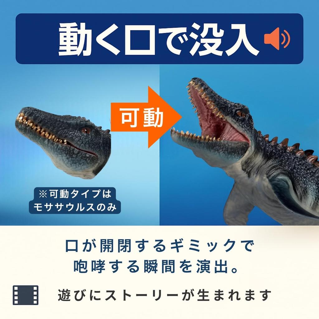 Donalee Sea Dinosaur Figures, 30cm, Impressive, Realistic Mosasaurus and Plesiosaurus Dinosaur Models, PVC, Durable Toys for Kids (Set of 2