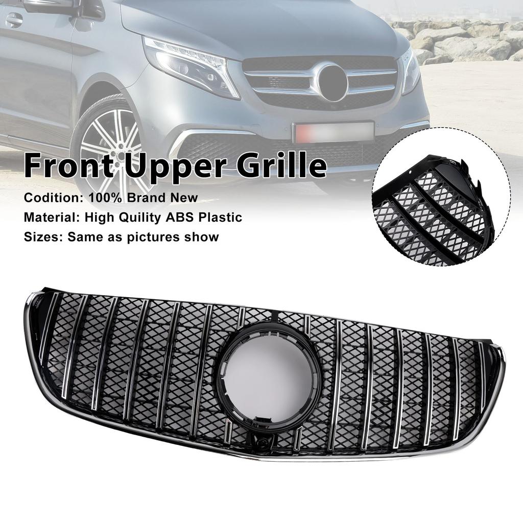 Front Upper Grill Grille Fit Mercedes Benz V Class W447 2014-03.2019