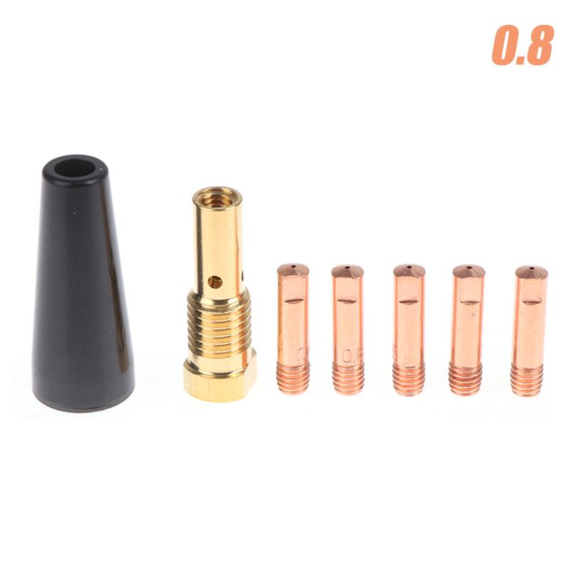 

7Pcs/set 0.8/0.9/1/1.2mm FC90 MIG Welder Welding Torch Welding Accessories Gasless Nozzle Tips For Century FC90 Flux-Cored Wire