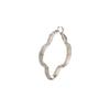 Hollow Four-Leaf Clover Earrings Cross-Border Minimalist Large Earrings Creative Sense Snake Bone Chain Lucky Grass Flower Ear Buckle