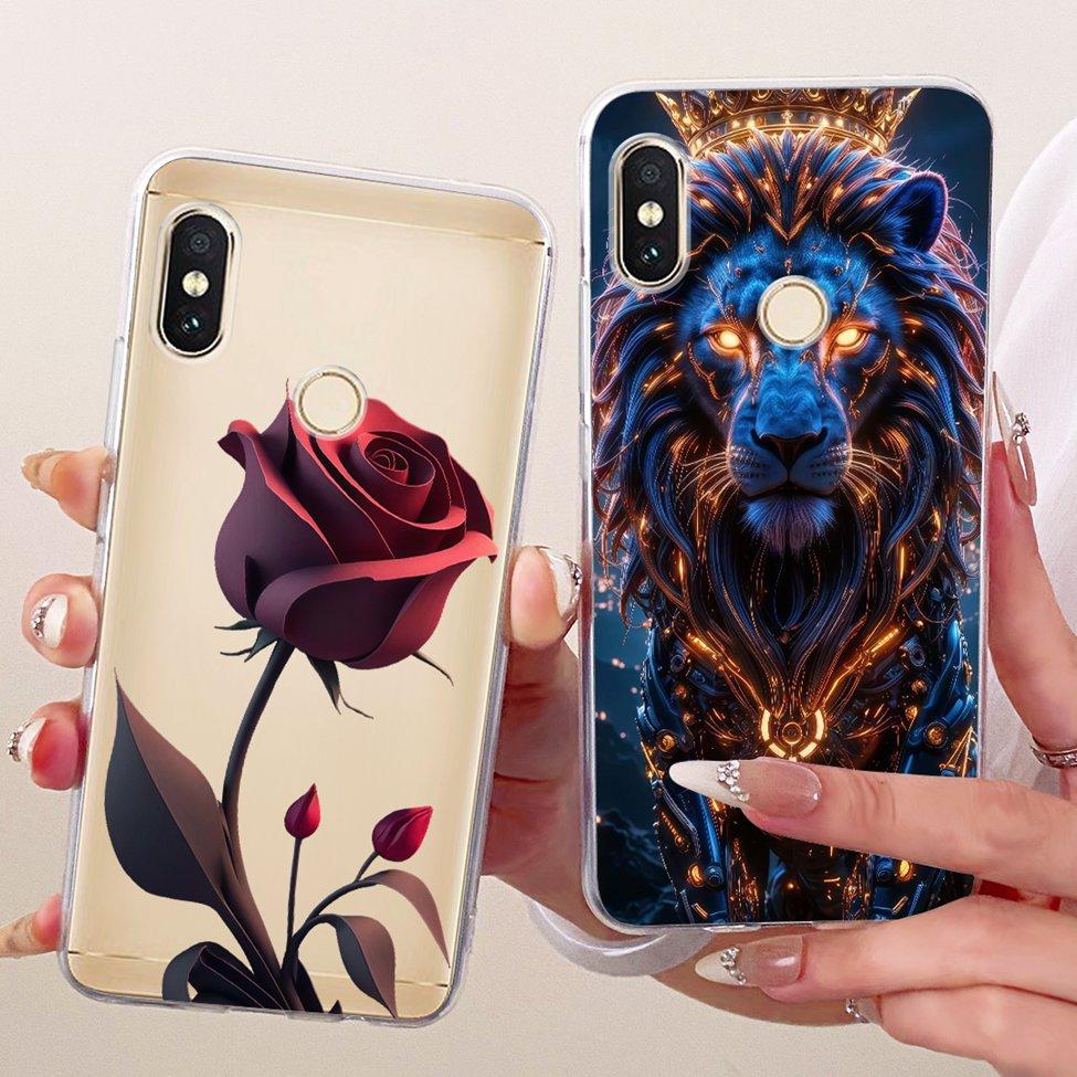 Transparent For Redmi 6 Pro Cover For Xiaomi Mi A2 Lite Case Cute Cartoon Fashion Butterfly Funny Painted Casing M1805D1SG
