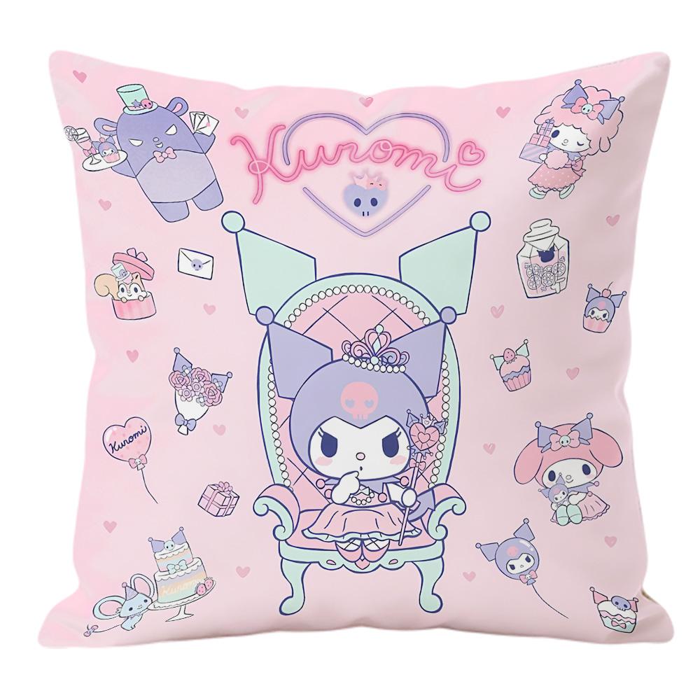 Kuromi Double Sided Print Decorative Cushion Cover for Sofa Bedroom Cool Room Stuff Cool Things for the Room Y2K Room Decor