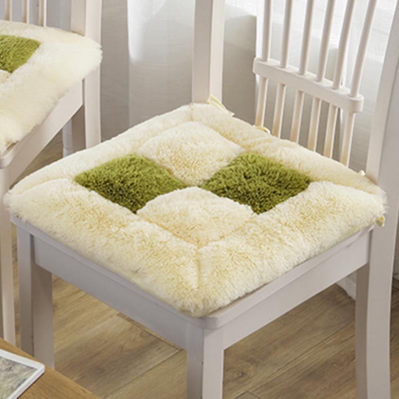 Fortykket Stol Krakk Pute Sittepute på Gulvet Student Ni-ruters Stolpute Plysj Rumpepute Kontor Langvarig Sittepute