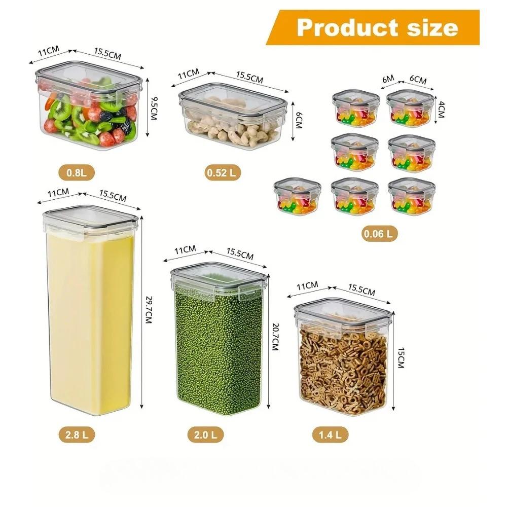 

12PCS BPA-Free Airtight Food Containers with Lids - Dishwasher Safe Dry Goods Storage for Flour, Sugar, Pasta Pantry Organizers