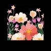 Spring Flowers Window Clings Double-sided Watercolor Flowers Glass Decals Reusable Static PVC Sticker for Home Glass Door Window
