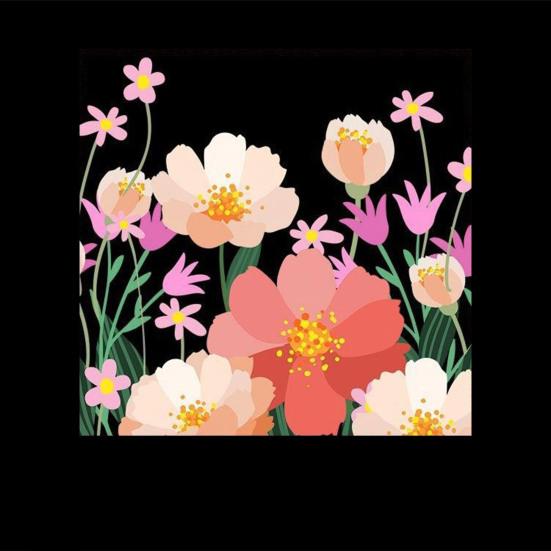 Spring Flowers Window Clings Double-sided Watercolor Flowers Glass Decals Reusable Static PVC Sticker for Home Glass Door Window