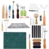 50 Stück DIY Handarbeit Handwerk Leder Handnähwerkzeuge Nadel Wachsfaden Lochwerkzeug-Set