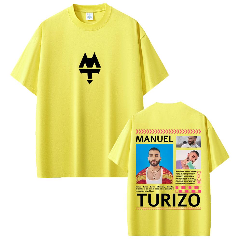 Rapper Manuel Turizo Graphic T Shirt Men Women Clothing Hip Hop Fashion Pop Music Tshirts Mens Casual Cotton Vintage Tshirt