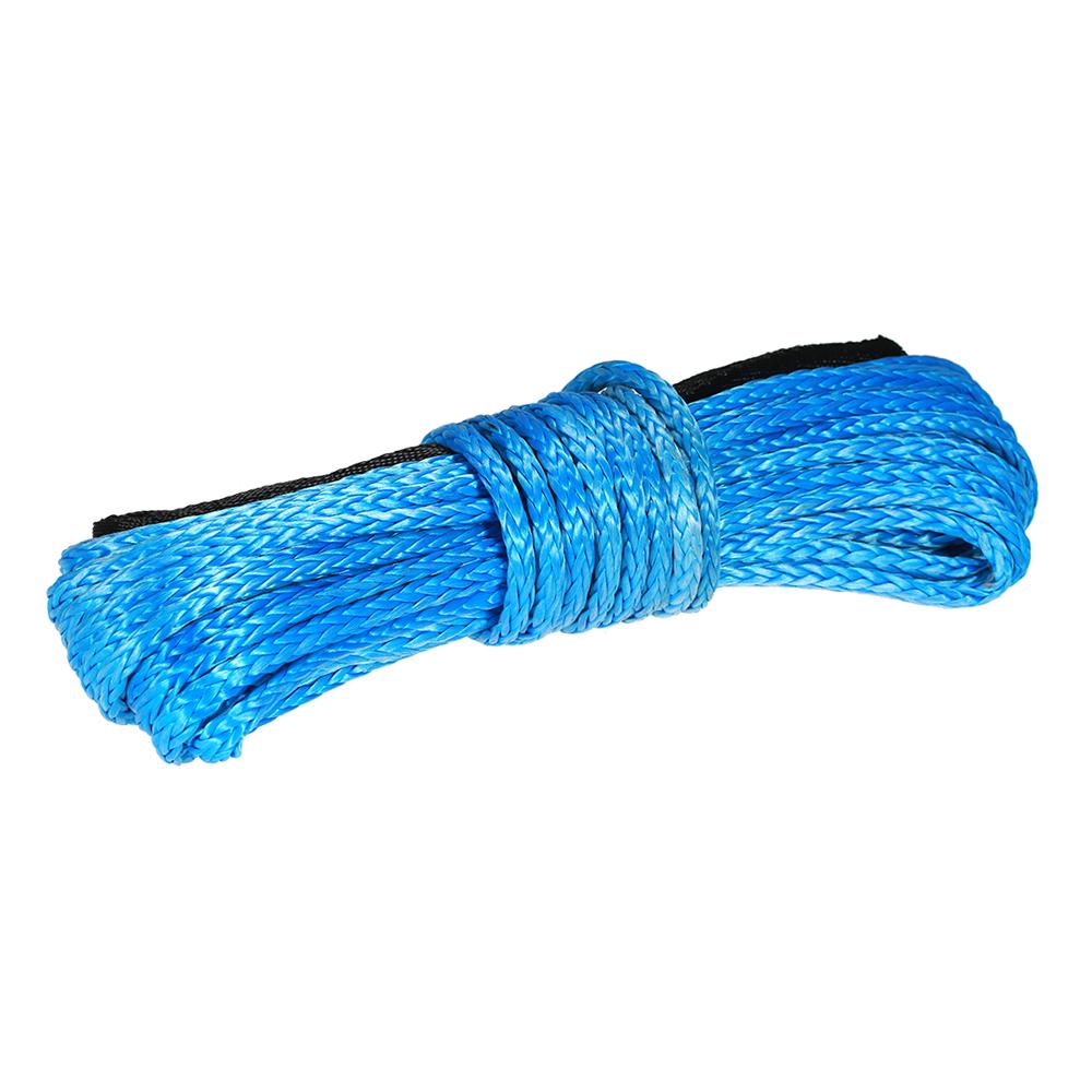 6.5mm*15m 1/4'' x 50' 6600lbs Synthetic Winch Rope Cable,Blue