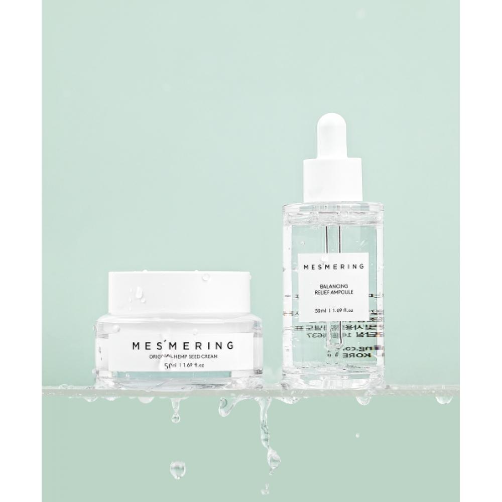 

Mesmering Original Hemp Seed Moisturizing Cream 50ml + Balancing Relief Soothing Ampoule 50ml Set NONE