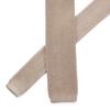 [RACHEL] Rachel Knit Tie, Narrow Tie, Slim Tie, Washable, 6cm Wide, Square End, Piqué Knit, Solid Color (F: Beige)