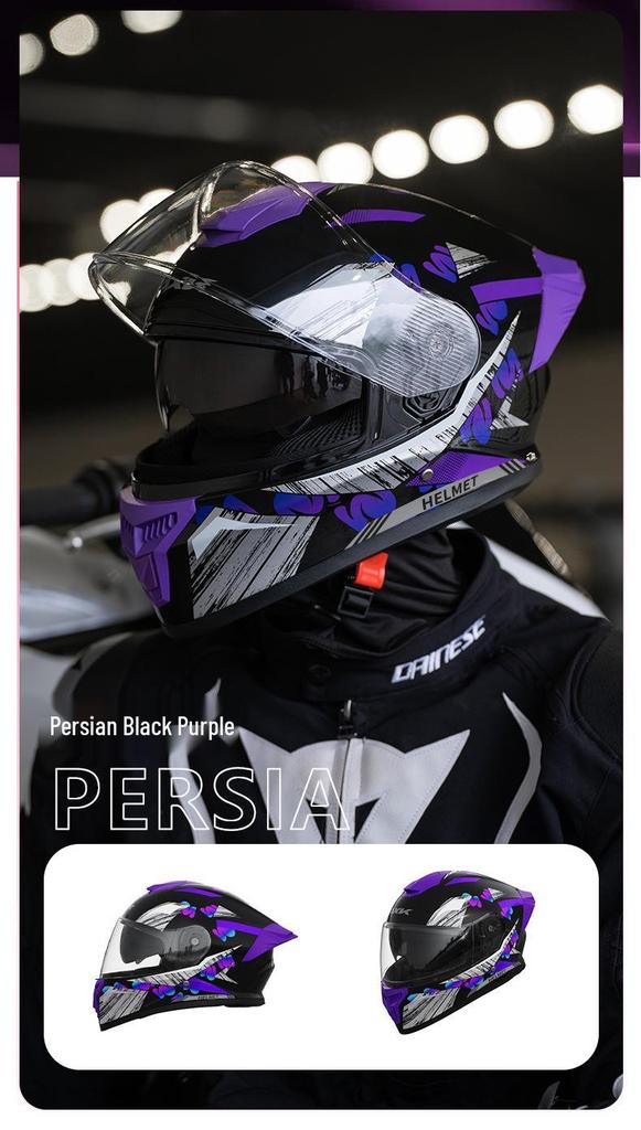 Certified Full Face Motorcycle Helmet for Men & Women, Warm, All-Season, for Electric Vehicles and Winter Riding