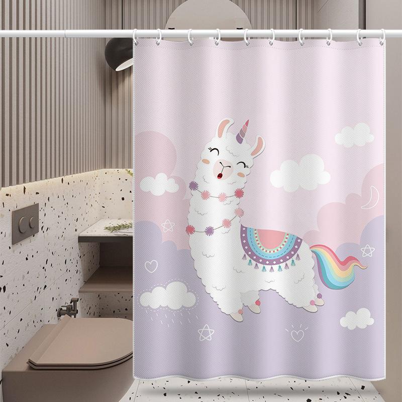 Koupelna zesílená vodotěsná záclona odolná proti plísním sprchový závěs Sprchový oddíl Závěs Sprchový závěs Koupelnový závěs Bez perforace