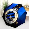 1 PC Automatic Folding Umbrella - Club Brugge KV Custom Name Pattern, Portable & Foldable Design with 8 Ribs, Christmas Birthday Gifts