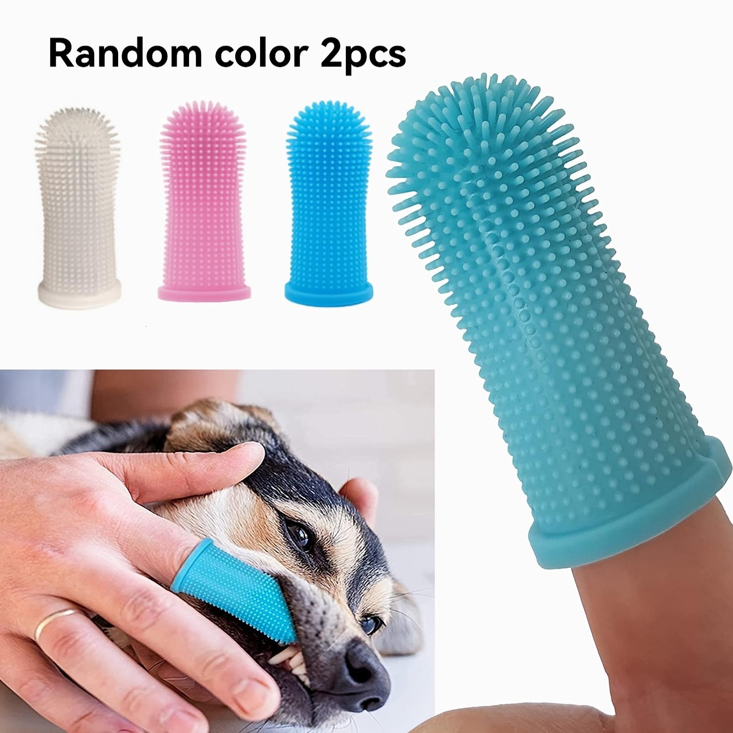 

Pet Finger Toothbrush for Dogs Cats,Soft Silicone Pet Teeth Clean Dental Care Brush,Pet Groom Tool for Small Medium Large Dogs