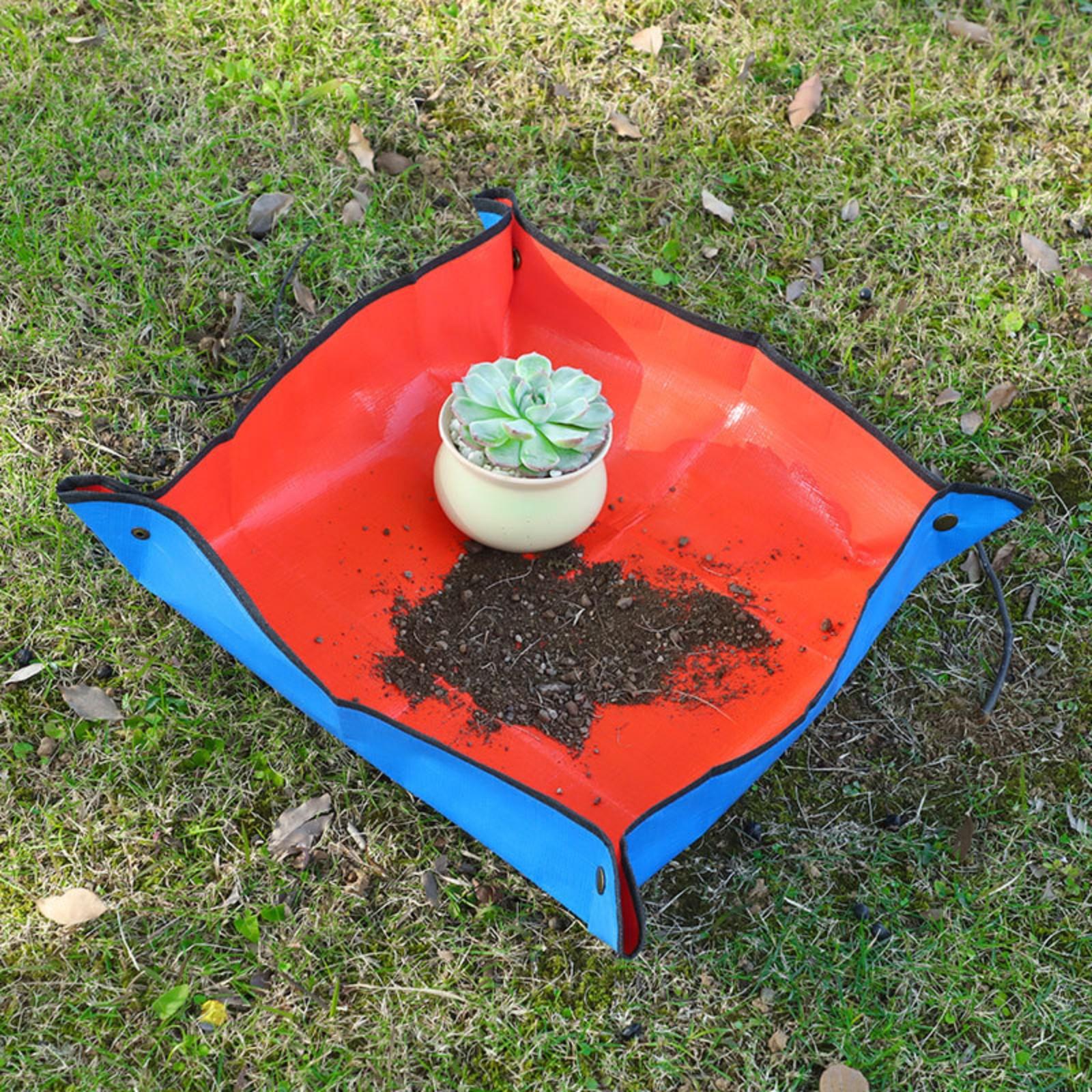 

Gardening Transplant Mat Soil Changing Mat Foldable Durable Waterproof Portable for Plant Repotting and Outdoor Gardening Tasks One Size