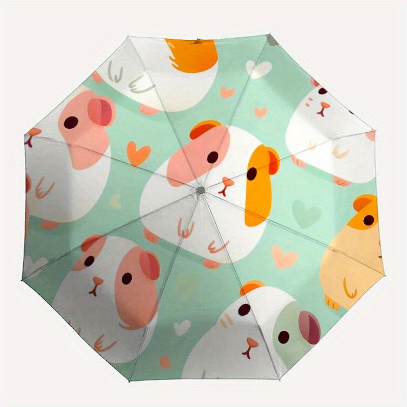 

1pc Guinea Pig PrintAutomatic Open/close, All-Season Portable Folding Umbrella for Friends, Travel, Everyday, Events yy250806100