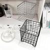 Large Capacity Wrought Iron Desktop Storage Basket for Dormitory and Cosmetics