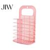 Plastic Laundry Storage Container Foldable Basket, Breathable Hollow Design, Wall Mounted Narrow Space Organizer Saving Organizer, for