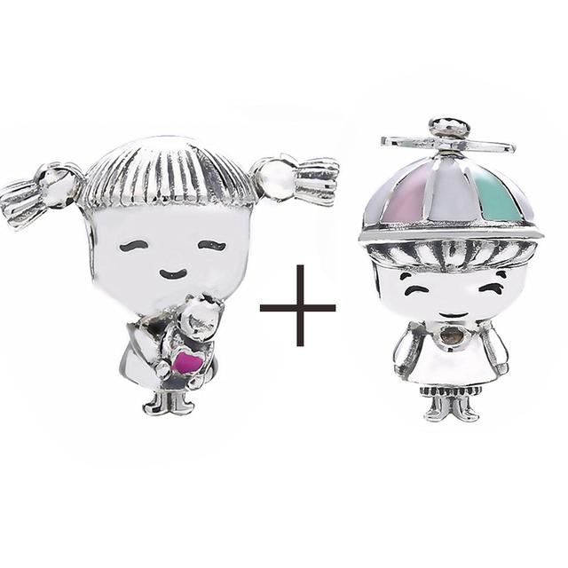 2pcs /Lot New Mom &Dad Charm Beads Fit European Style Brand Bracelets For Women Family Romantic Jewelry Gift Buy 1 Get 1 Free