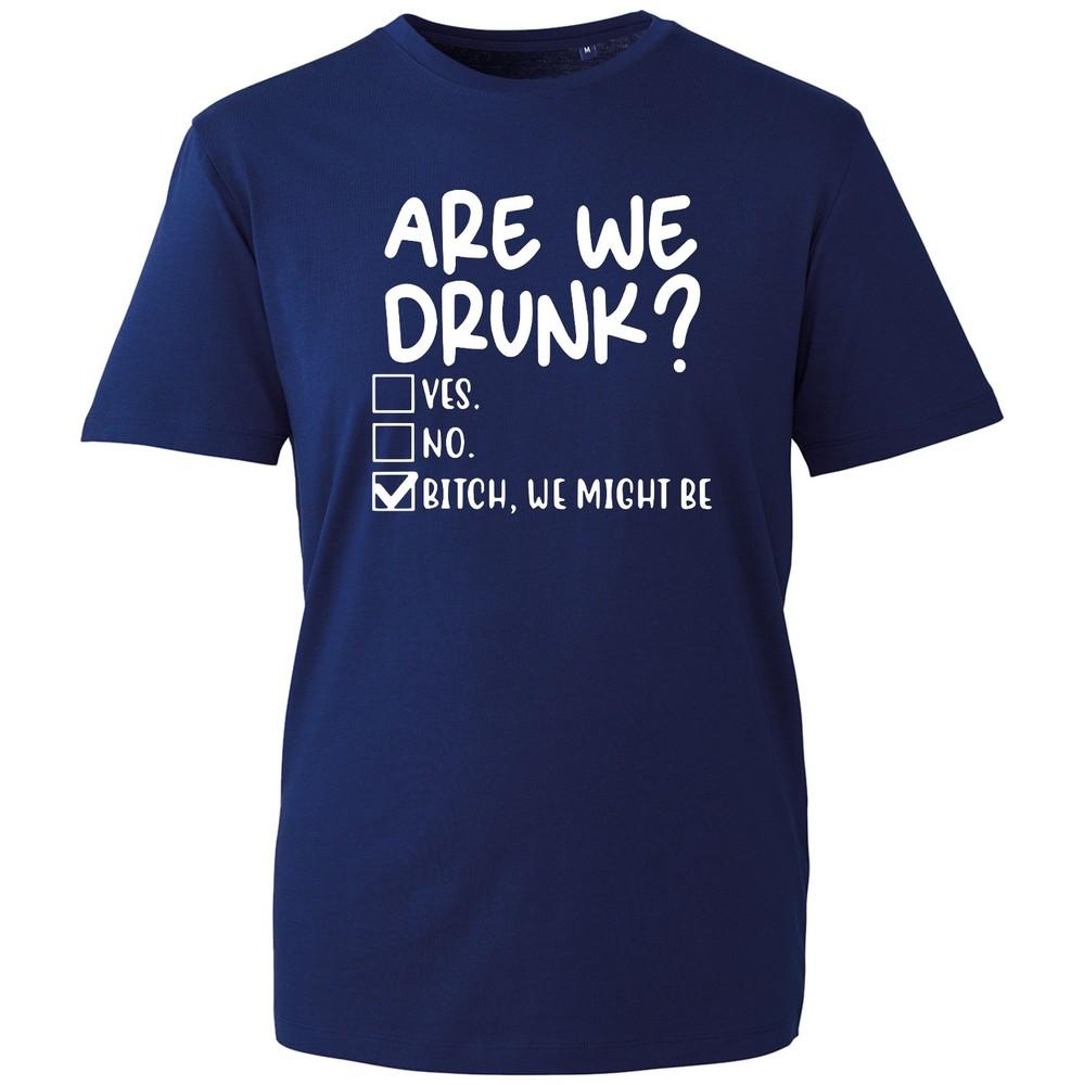 Funny Are We Drunk T Shirt Sarcastic Checkbox Unisex Unisexs Unisexs Black Graphic S