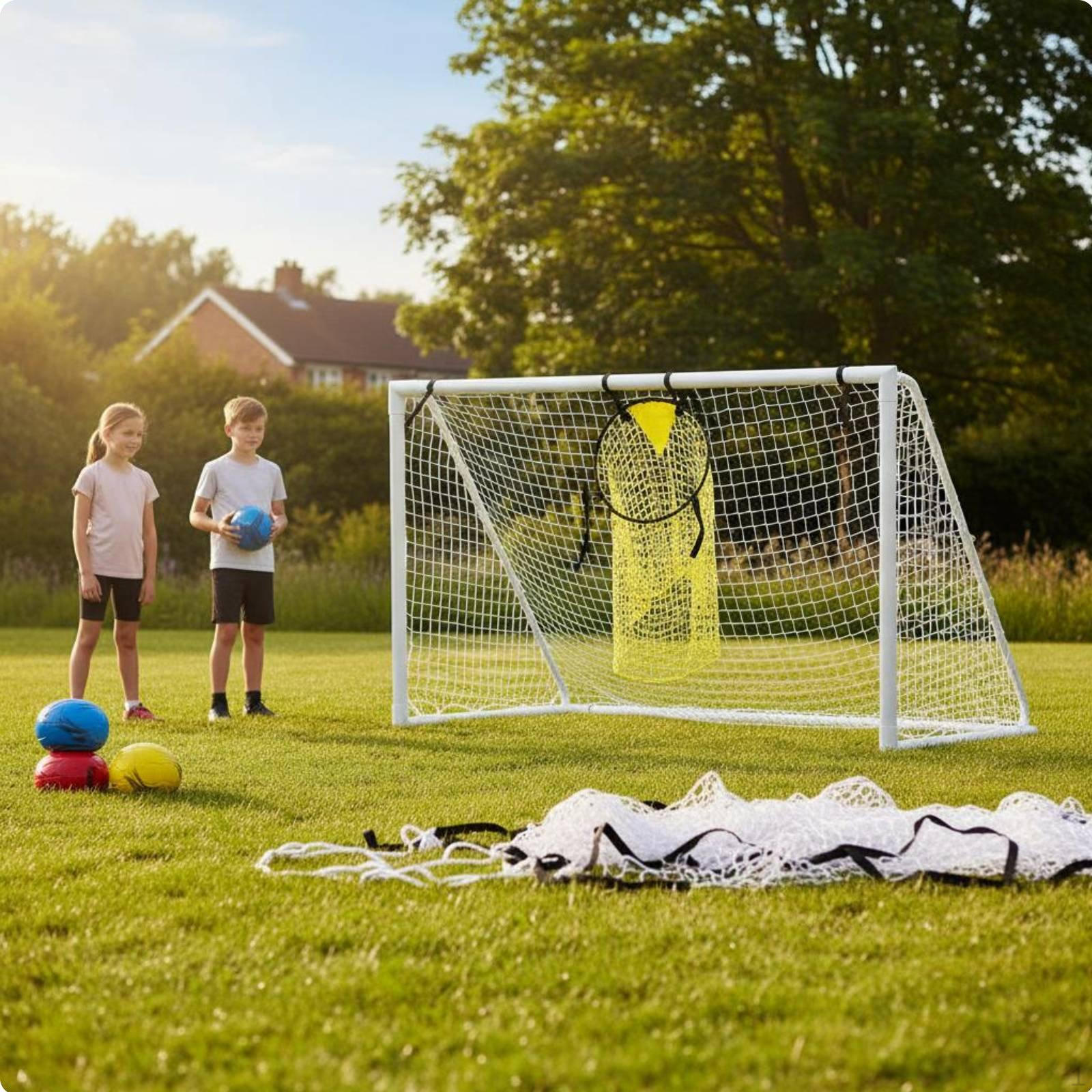Soccer Goal Target Net Easy Attachment Football Kicking Practice Polyester Mesh Corner
