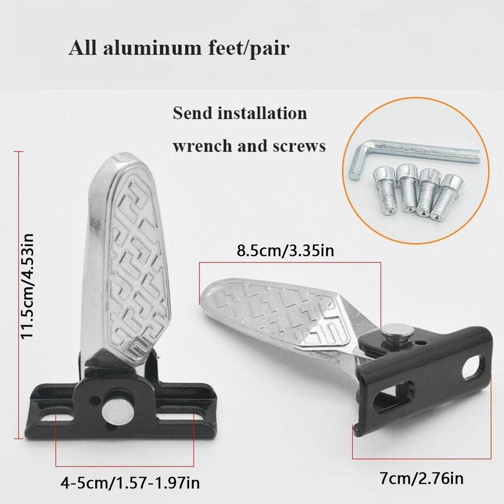 Thickened Aluminum Zinc Zinc Alloy Universal Foot Rest Pedal Foldable Footrest  Vehicles Accessories