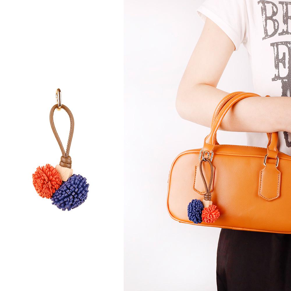 Zhang Yuanying Bayberry Ball Charm - Handmade Woven Bag and Shoe Ornament Keychain