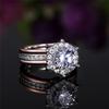 Classic 925 Sterling Silver Bridal Engagement Wedding Rings AAA Dazzling Cubic Zirconia Hot Sale Timeless Style Female Jewelry