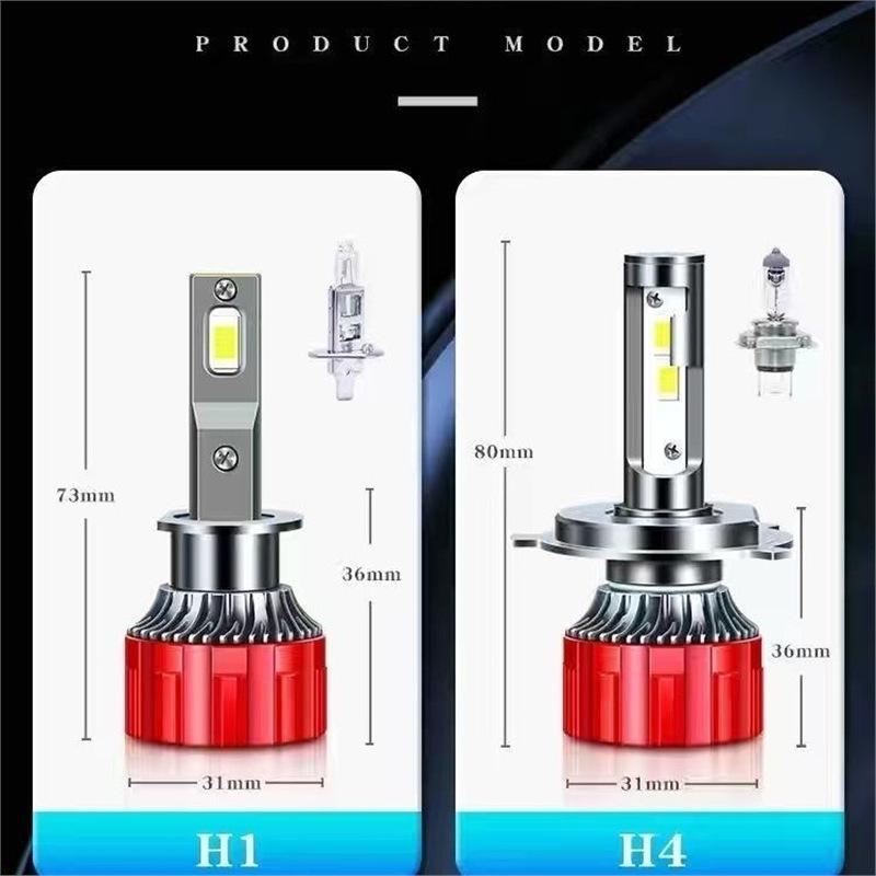 Compatible Strong Light H1 H7 H4 LED Headlight Bulbs: Low/High Beam & Fog Lights White Light Upgrade