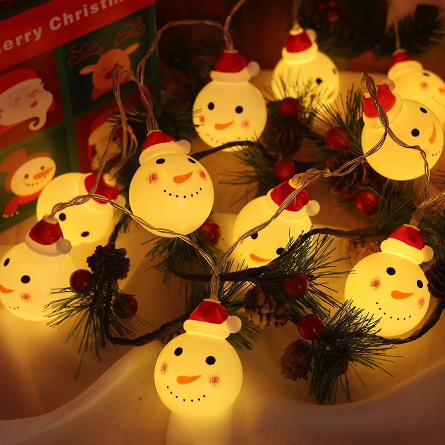Christmas Decorative Lights String Snowman Christmas Tree Hanging Lights Showcase Shop Scene Decoration Atmosphere Lights