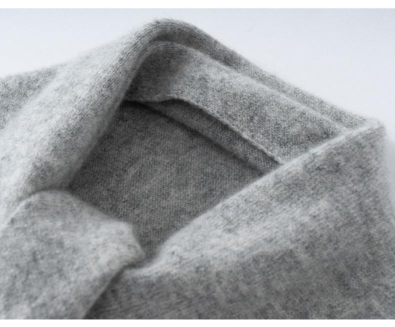 100% Pure Cashmere Women's Triangle Scarf - Solid Color, Autumn/Winter Versatile Knit Warmth