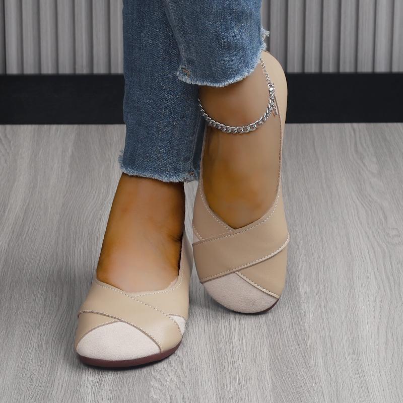 Fashion 2024 Women's Casual Slip-on Flat Shoes Fashionable Loafers Summer and Autumn Comfortable Round Toes Cute Shoes Solid Color