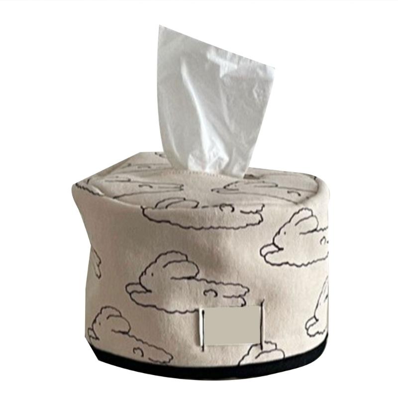 

Modern Round Cotton Tissue Dispenser For Home Office Decoration Space Saving Design Quick Drying Ideal Gift Choice