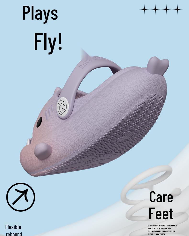 Gradient Shark Kids' Non-Slip Summer Clog Slippers – Cute, Soft Sole for Boys and Girls