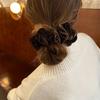Large Velvet Hair Ring, Warm Color Fashion Large Intestine Ring, Autumn and Winter Hot Selling Hair Ring Solid Color Fabric Elastic Headband Hair