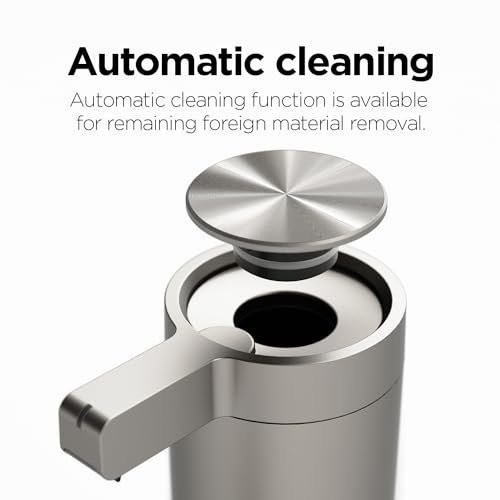 Mooas Automatic Liquid Soap Dispenser, Stainless Steel, Touchless Hand Soap Dispenser with 2 Adjustable Levels, IPX5 Waterproof, Motion Sensor, Dish D