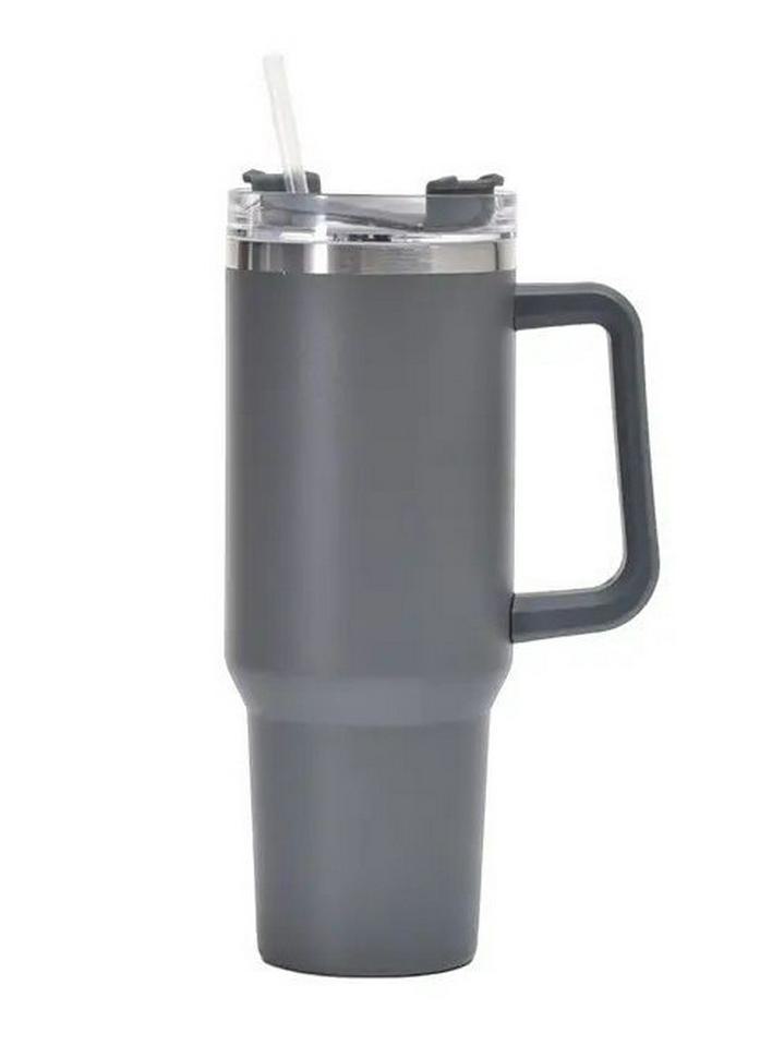 40oz Large Capacity 304 Stainless Steel Vacuum Flask with Handle and Straw
