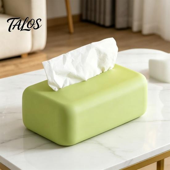 Silicone Tissue Box, Soft Elastic Easy To Clean Napkin Organizer, One-Piece Molding Smooth Surface Tissue Paper Box