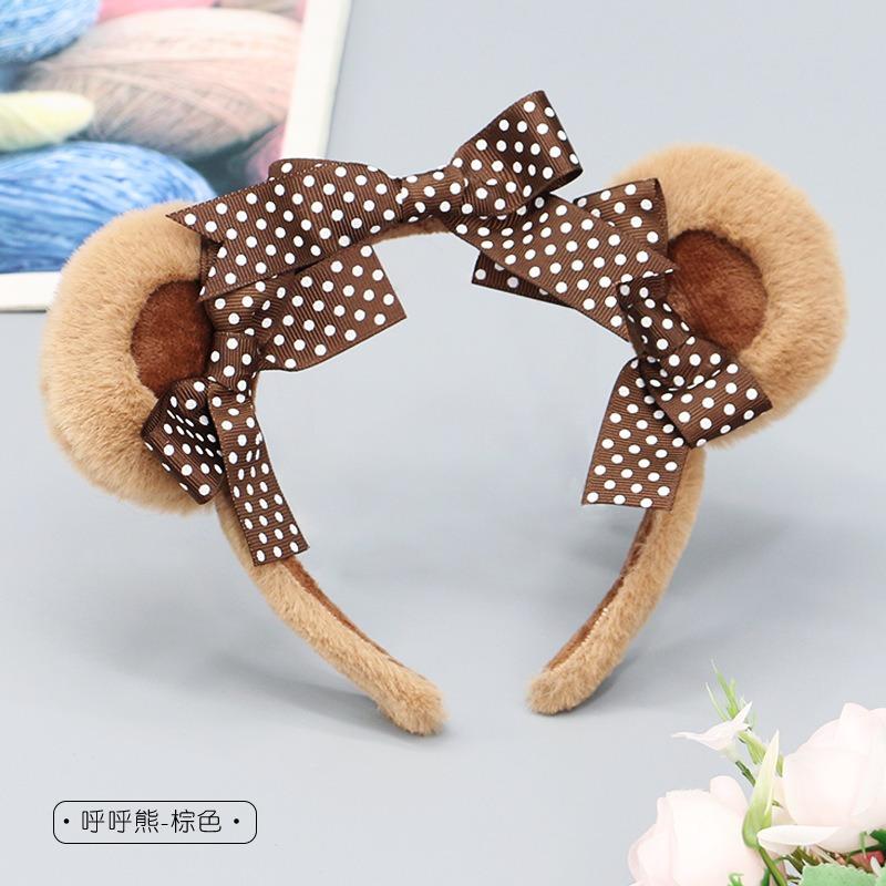 Ein handgemachtes japanisches niedliches Plüschbärenohr Olita Kopfschmuck Cosplay-Accessoires Tierohr Stirnband