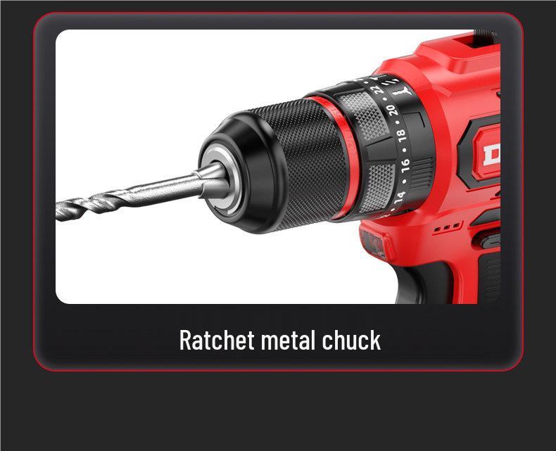 Delixi Rechargeable Brushless Electric Drill & Screwdriver with Impact Function for Household Use